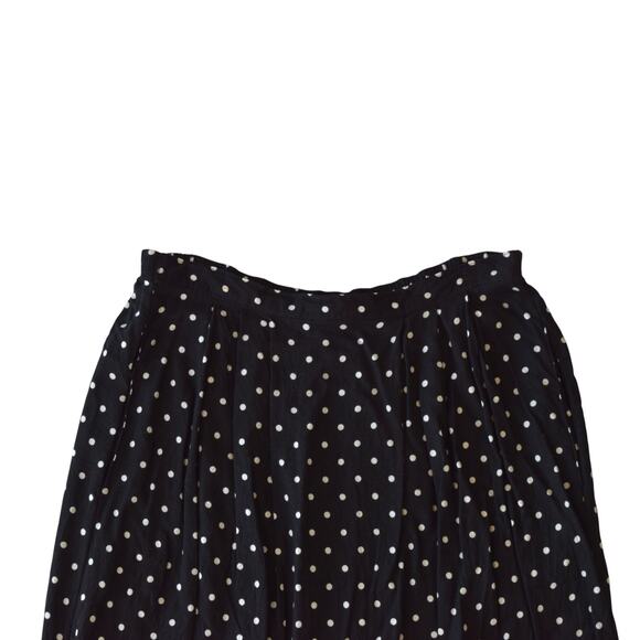 Vintage Sag Harbor Black & White Polka Dot Skirt Size 14 | Elastic Waist - Picture 2 of 5